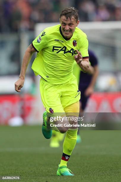 Ladislav Krejci of Bologna FC in action during the Serie A match between ACF Fiorentina and Bologna FC at Stadio Artemio Franchi on April 2, 2017 in...