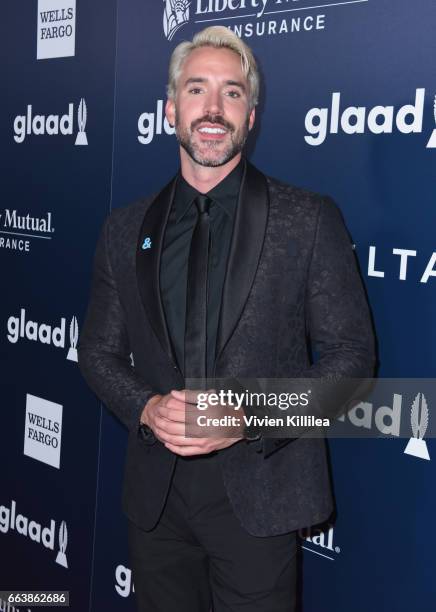 Robert Sepulveda Jr. Attends the 28th Annual GLAAD Media Awards in LA at The Beverly Hilton Hotel on April 1, 2017 in Beverly Hills, California.