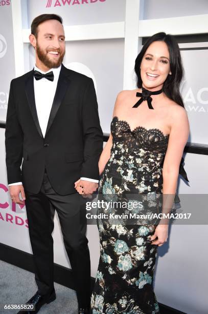 Recording artists Ruston Kelly and Kacey Musgraves attend the 52nd Academy Of Country Music Awards at Toshiba Plaza on April 2, 2017 in Las Vegas,...