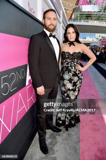 Singers Ruston Kelly and Kacey Musgraves attend the 52nd Academy Of Country Music Awards at Toshiba Plaza on April 2, 2017 in Las Vegas, Nevada.