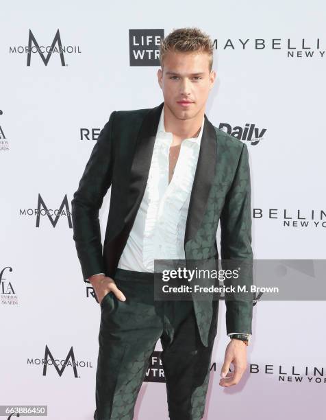 Model Matthew Noszka attends the Daily Front Row's 3rd Annual Fashion Los Angeles Awards at Sunset Tower Hotel on April 2, 2017 in West Hollywood,...