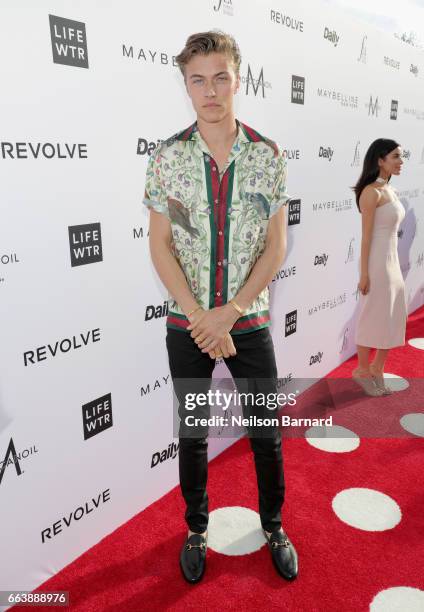 Model Lucky Blue Smith attends the Daily Front Row's 3rd Annual Fashion Los Angeles Awards at Sunset Tower Hotel on April 2, 2017 in West Hollywood,...