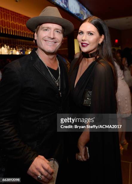 Singer Jerrod Niemann and Morgan Petek attend the 52nd Academy Of Country Music Awards at T-Mobile Arena on April 2, 2017 in Las Vegas, Nevada.