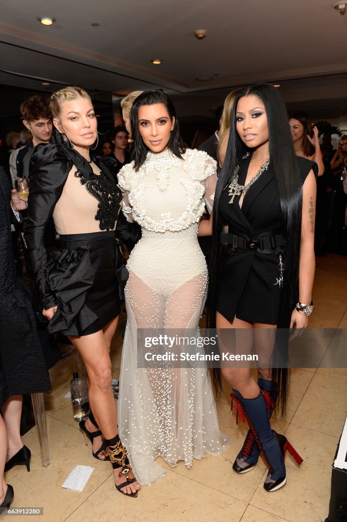 Fergie, Kim Kardashian West and honoree Nicki Minaj attend the Daily