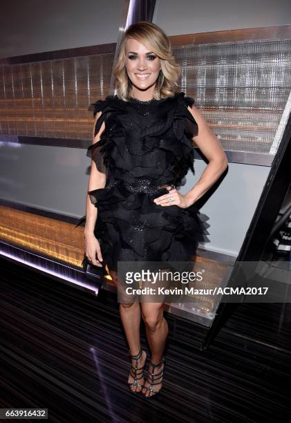 Recording artist Carrie Underwood attends the 52nd Academy Of Country Music Awards at T-Mobile Arena on April 2, 2017 in Las Vegas, Nevada.