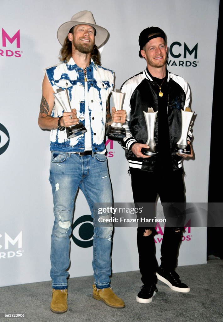 52nd Academy Of Country Music Awards - Press Room