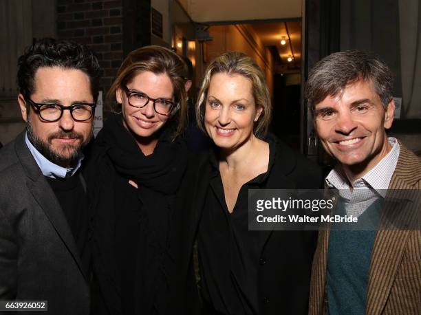 Abrams, Katie McGrath, Alexandra Wentworth and George Stephanopoulos attend 'The Play That Goes Wrong' Broadway Opening Night at the Lyceum Theatre...