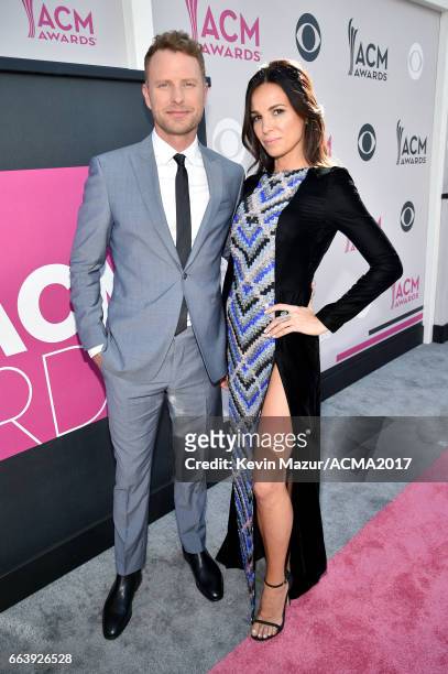 Co-host Dierks Bentley and Cassidy Black attend the 52nd Academy Of Country Music Awards at Toshiba Plaza on April 2, 2017 in Las Vegas, Nevada.