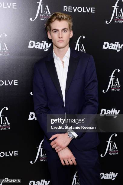 Presley Walker Gerber attends The Daily Front Row and REVOLVE FLA after party at Mr. Chow hosted by Mert Alas on April 2, 2017 in Los Angeles,...