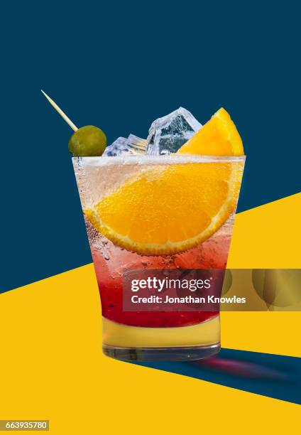 negroni - drinking glass stock pictures, royalty-free photos & images