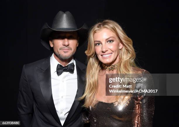 Recording artists Tim McGraw and Faith Hill attend the 52nd Academy Of Country Music Awards at T-Mobile Arena on April 2, 2017 in Las Vegas, Nevada.