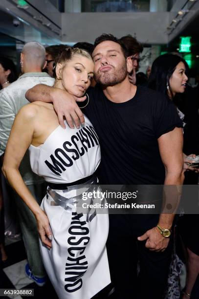 Mert Alas and Fergie attend The Daily Front Row and REVOLVE FLA after party at Mr. Chow hosted by Mert Alas on April 2, 2017 in Los Angeles,...