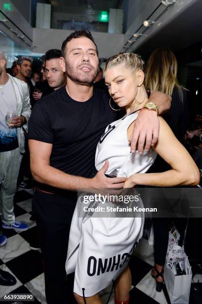 Mert Alas and Fergie attend The Daily Front Row and REVOLVE FLA after party at Mr. Chow hosted by Mert Alas on April 2, 2017 in Los Angeles,...