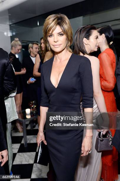 Lisa Rinna attends The Daily Front Row and REVOLVE FLA after party at Mr. Chow hosted by Mert Alas on April 2, 2017 in Los Angeles, California.