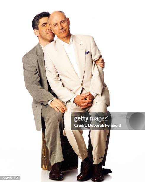 Deborah Feingold/Corbis via Getty Images) NEW YORK Actors and father and son Alan and Adam Arkin pose for a portrait in 1994 in New York City, New...