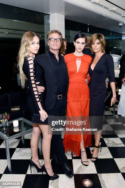 Delilah Hamlin, Harry Hamlin, Amelia Hamlin and Lisa Rinna attend The Daily Front Row and REVOLVE FLA after party at Mr. Chow hosted by Mert Alas on...