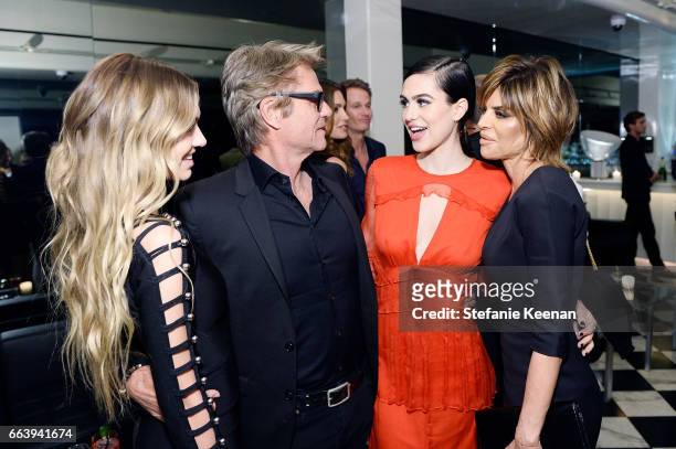 Delilah Hamlin, Harry Hamlin, Amelia Hamlin and Lisa Rinna attend The Daily Front Row and REVOLVE FLA after party at Mr. Chow hosted by Mert Alas on...