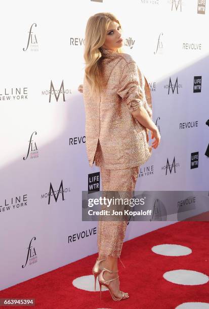 Model Charlotte McKinney arrives at the Daily Front Row's 3rd Annual Fashion Los Angeles Awards at the Sunset Tower Hotel on April 2, 2017 in West...