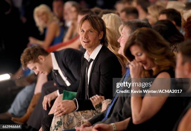 Recording artist Keith Urban attends the 52nd Academy Of Country Music Awards at T-Mobile Arena on April 2, 2017 in Las Vegas, Nevada.