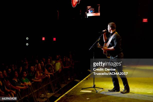 Singer Easton Corbin performs at the ACM Awards official after party at The Joint inside the Hard Rock Hotel & Casino on April 2, 2017 in Las Vegas,...
