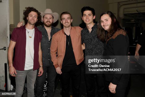 Musical group LANco attends the ACM Awards official after party at The Joint inside the Hard Rock Hotel & Casino on April 2, 2017 in Las Vegas,...