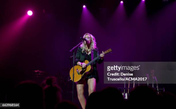 Musician Clare Dunn performs onstage at the ACM Awards official after party at The Joint inside the Hard Rock Hotel & Casino on April 2, 2017 in Las...