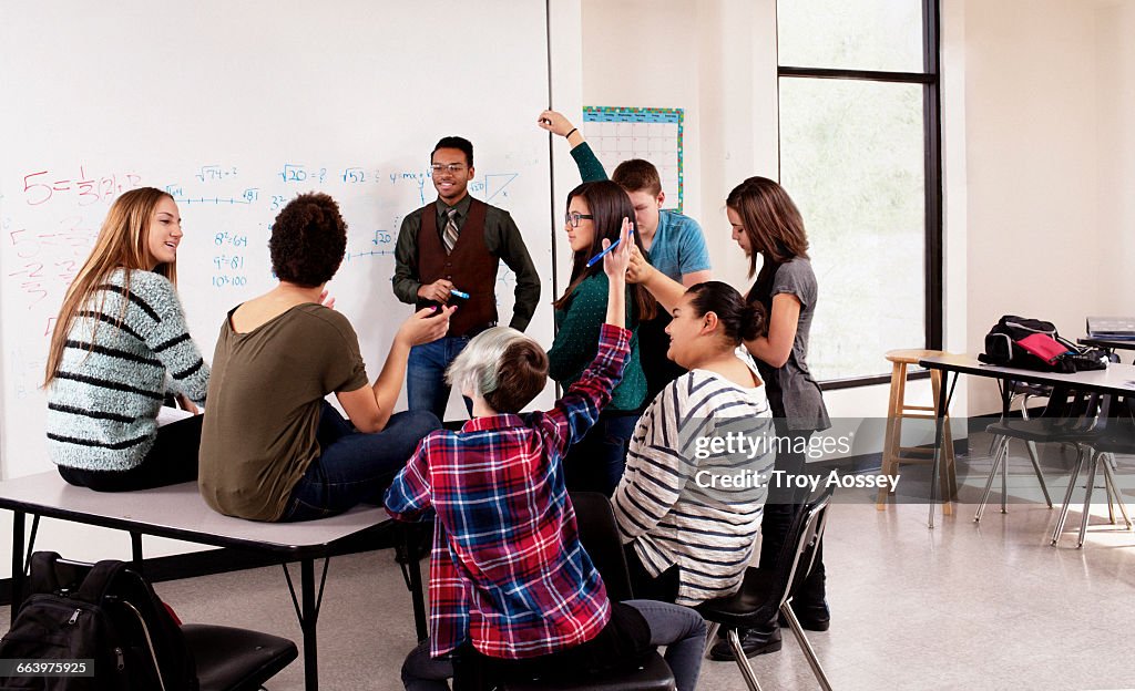 Teacher Instructing A High School Class High-Res Stock Photo - Getty Images