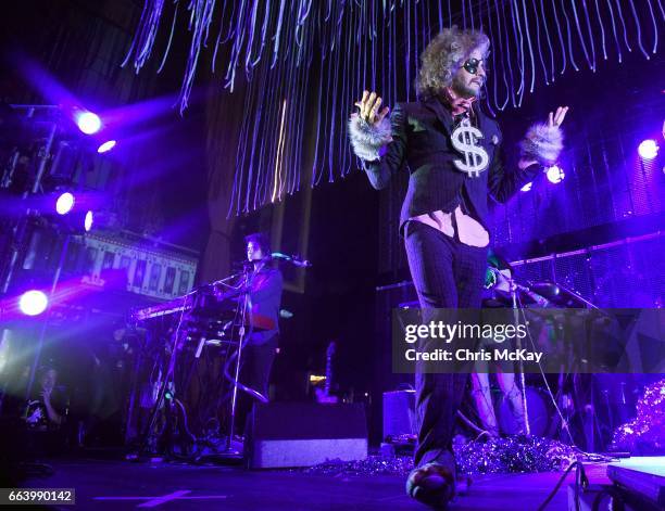 Steven Drozd and Wayne Coyne of The Flaming Lips perform at The Tabernacle on April 2, 2017 in Atlanta, Georgia.