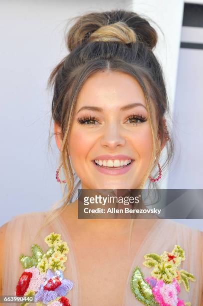 Recording artist Maddie Marlow of music group Maddie & Tae arrive at the 52nd Academy Of Country Music Awards on April 2, 2017 in Las Vegas, Nevada.