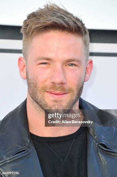 Player Julian Edelman arrives at the 52nd Academy Of Country Music Awards on April 2, 2017 in Las Vegas, Nevada.