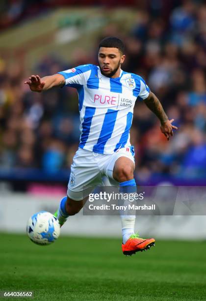 Nahki Wells of Huddersfield Town during the Sky Bet Championship match between Huddersfield Town and Burton Albion at the John Smiths Stadium Stadium...