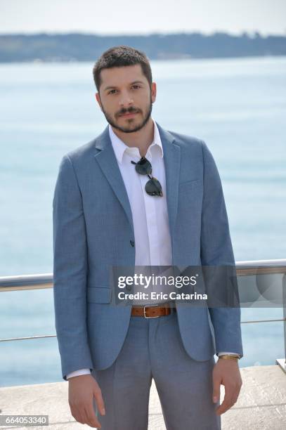 Dimitria Leonidas 'Riviera' photocall during the MIP TV 2017 on April 2, 2017 in Cannes, France.