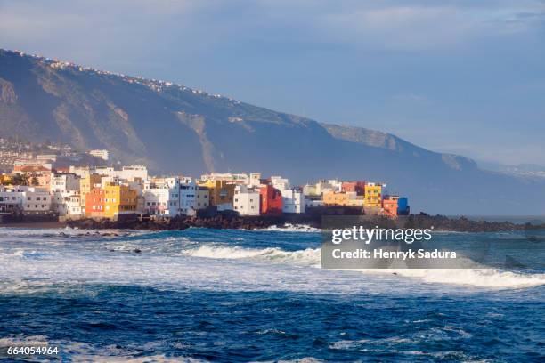 puerto de la cruz panorama - puerto de la cruz tenerife stock pictures, royalty-free photos & images