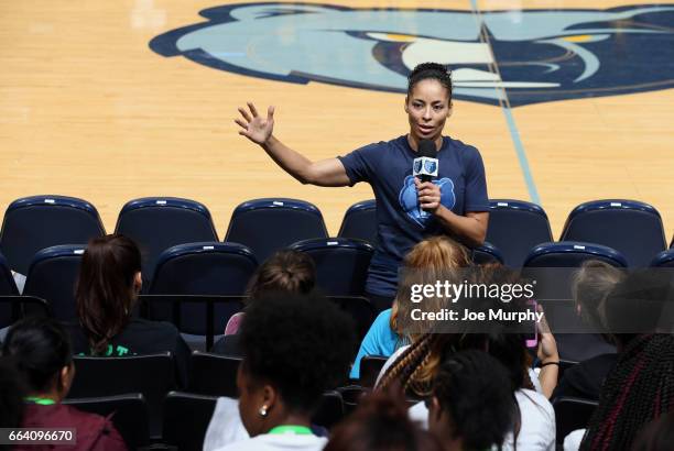 Allison Feaster participates during the Memphis Grizzlies first annual Girl's Summit on March 30, 2017 at FedExForum in Memphis, Tennessee. NOTE TO...