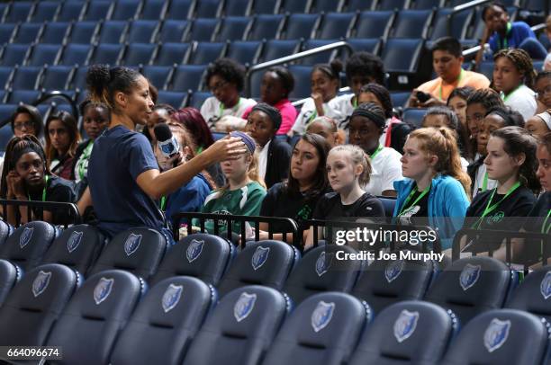 Allison Feaster participates during the Memphis Grizzlies first annual Girl's Summit on March 30, 2017 at FedExForum in Memphis, Tennessee. NOTE TO...