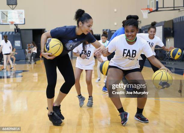 Allison Feaster participates during the Memphis Grizzlies first annual Girl's Summit on March 30, 2017 at FedExForum in Memphis, Tennessee. NOTE TO...