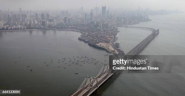 Bandra Worli sea link in Mumbai, India.