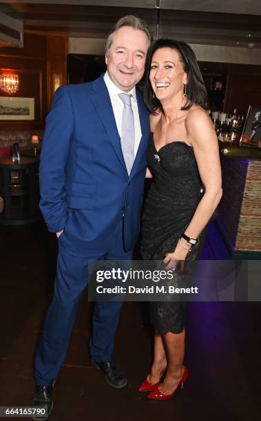 Neil Pearson and Lucy Litwack attend the launch of the Coco De Mer Icons Collection at Albert's Club on April 3, 2017 in London, England.