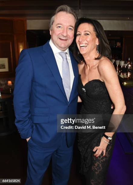 Neil Pearson and Lucy Litwack attend the launch of the Coco De Mer Icons Collection at Albert's Club on April 3, 2017 in London, England.
