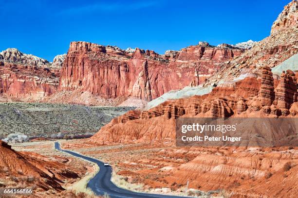 capitol reef national park, utah,usa - utah road stock pictures, royalty-free photos & images