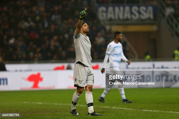 Federico Marchetti of SS Lazio during the Serie A football match between FC Internazionale and SS Lazio. FC Internazionale wins 3-0 over SS Lazio.