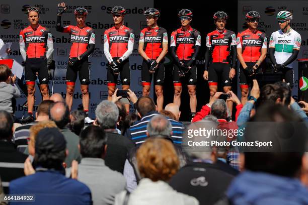 57th Vuelta Pais Vasco 2017 / Stage 1 Start / Podium / Damiano Caruso / Nicolas ROCHE / Samuel SANCHEZ / Dylan TEUNS / Alessandro DE MARCHI / Amael...