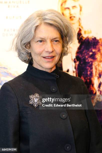 Christine Dejoux attends the "Au Long De La Riviere Fango" Paris Premiere At Le Luminor, on April 3, 2017 in Paris, France.