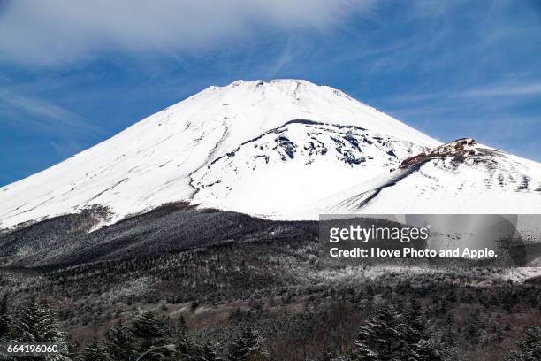 fuji snow scape at mizugatsuka park - 裾野市 stock pictures, royalty-free photos & images