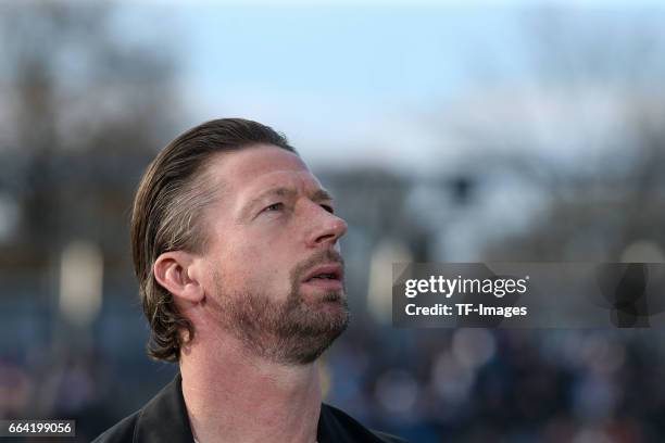 Steffen Freund looks on during the International Friendly match between Germany U21 and Portugal U21 at Gazi-Stadion on March 28, 2017 in Stuttgart,...