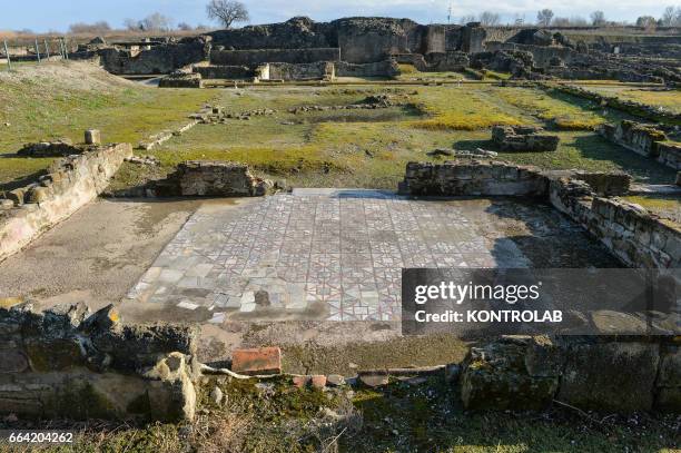 View of the ruins of Sybaris after the inauguration of Sybaris Archaeological Park and its museum, in southern Italy, which took place in the...