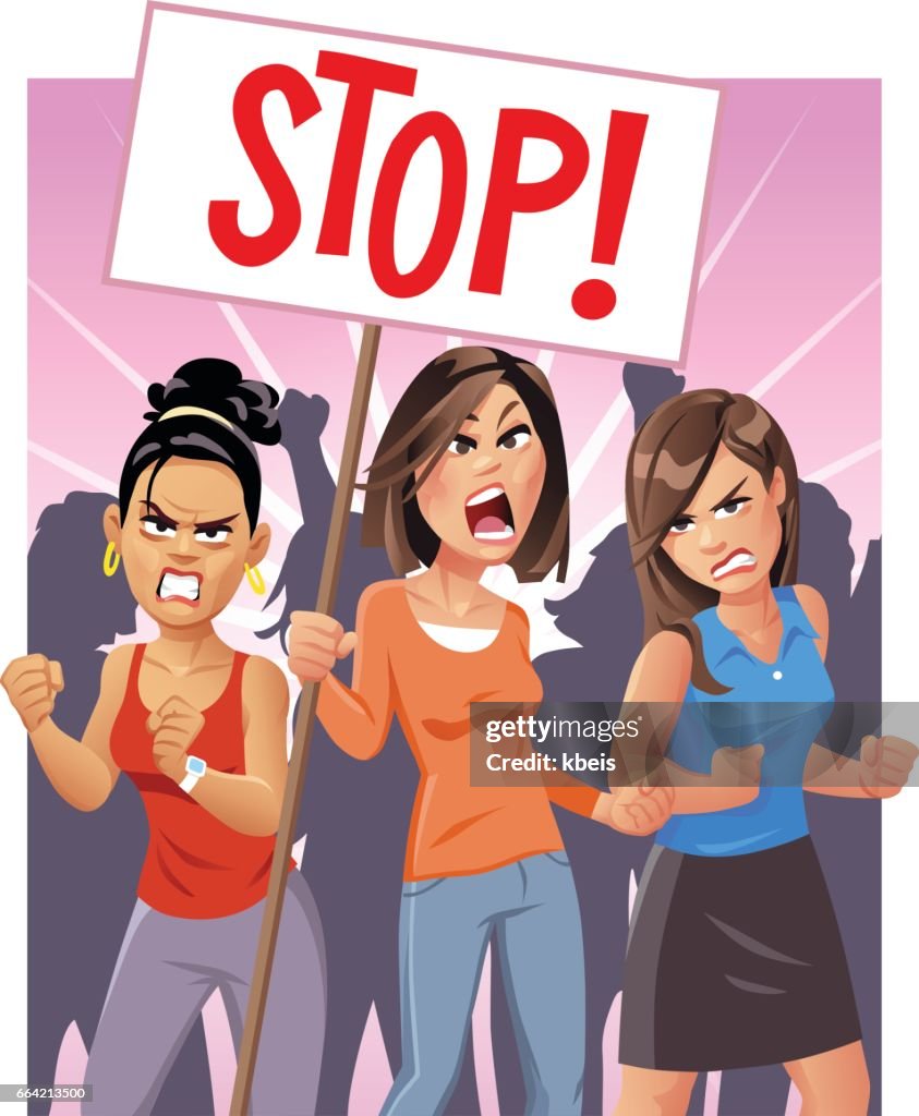 Woman Rioting Drawing Women Protesting High-Res Vector Graphic - Getty Images