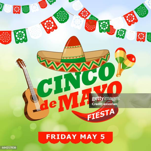 stockillustraties, clipart, cartoons en iconen met cinco de mayo fiesta - cinco de mayo background