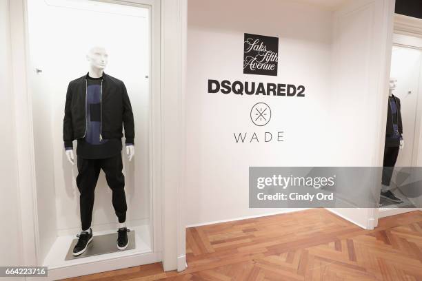 View of the Dsquared2 x Dwyane Wade Capsule Collection during Saks Fifth Avenue Celebrates the Exclusive Launch of The Dsquared2 x Dwyane Wade...