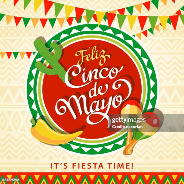 stockillustraties, clipart, cartoons en iconen met feliz cinco de mayo - mexican ethnicity